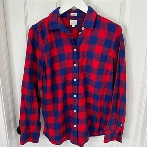 J. Crew Red and Blue Plaid Shirt